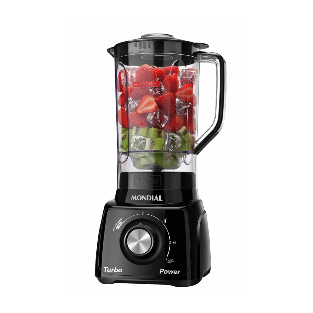 Liquidificador Mondial Turbo Power L99-fr 3 Velocidades 550W Liquidificador Mondial Turbo Power L99-fr 3 Velocidades 550W